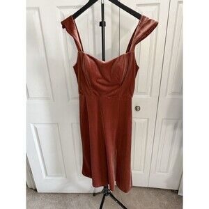 JENNY YOO Collection Velvet Shimmer MIDI Sweetheart Neck Formal Dress Womens 10